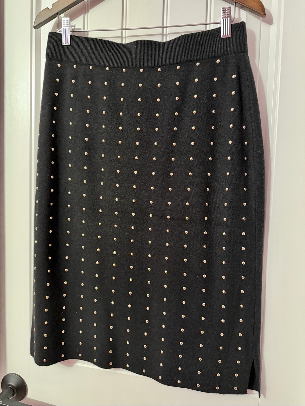 Black Studded Pencil Skirt XL